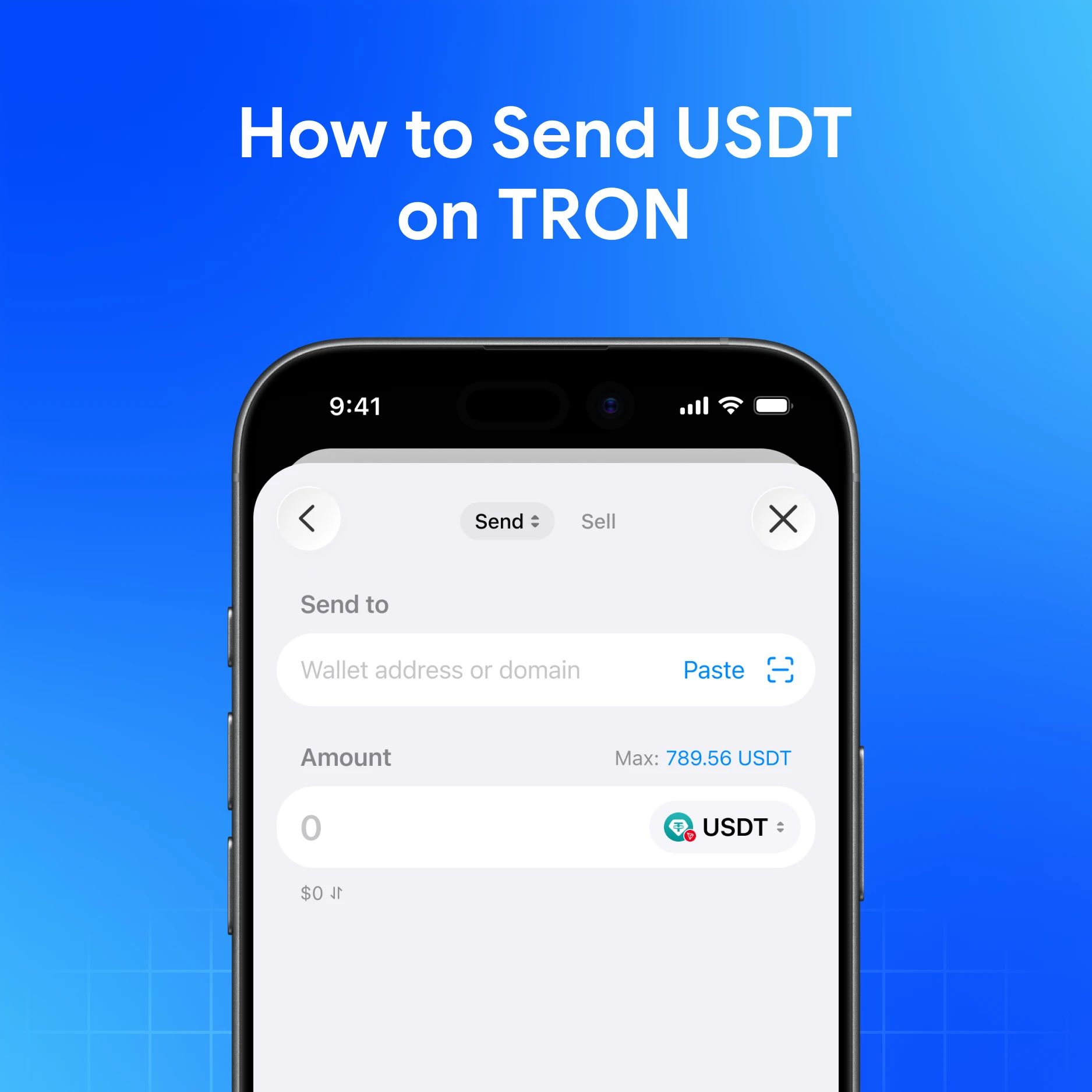 How to Send USDT on TRON